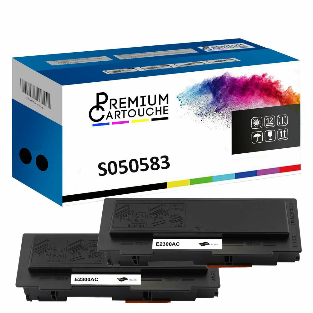 Cartouche C13S050583 Noir Compatible EPSON Imprimante Laser Pack Double