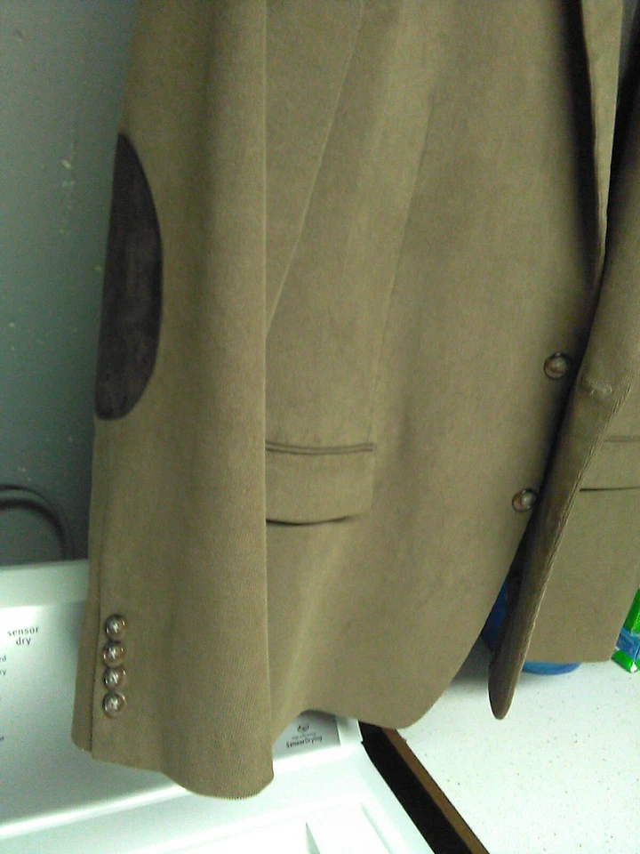 Ralph Lauren Chaqueta Blazer Pana Gamuza Codo Parche Deporte Para Hombres 48R Foto 2 de 4