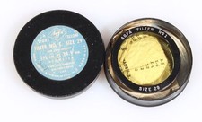 29MM YELLOW FILTER IN VINTAGE AGFA METAL TIN