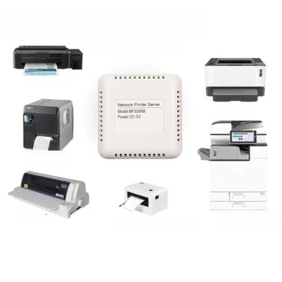 New US Plug Network USB 2.0 Printer Server LAN Print Share Server Wireless Print
