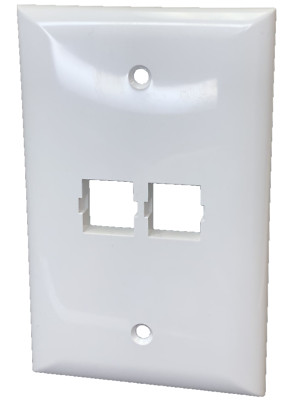 Suttle 2-port Faceplate, Smooth Finish, Single Gang-White; Part #SE-2-2502M-85