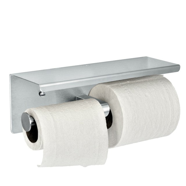 Alpine Industries Stainless Steel Double Roll Toilet Paper Holder with
