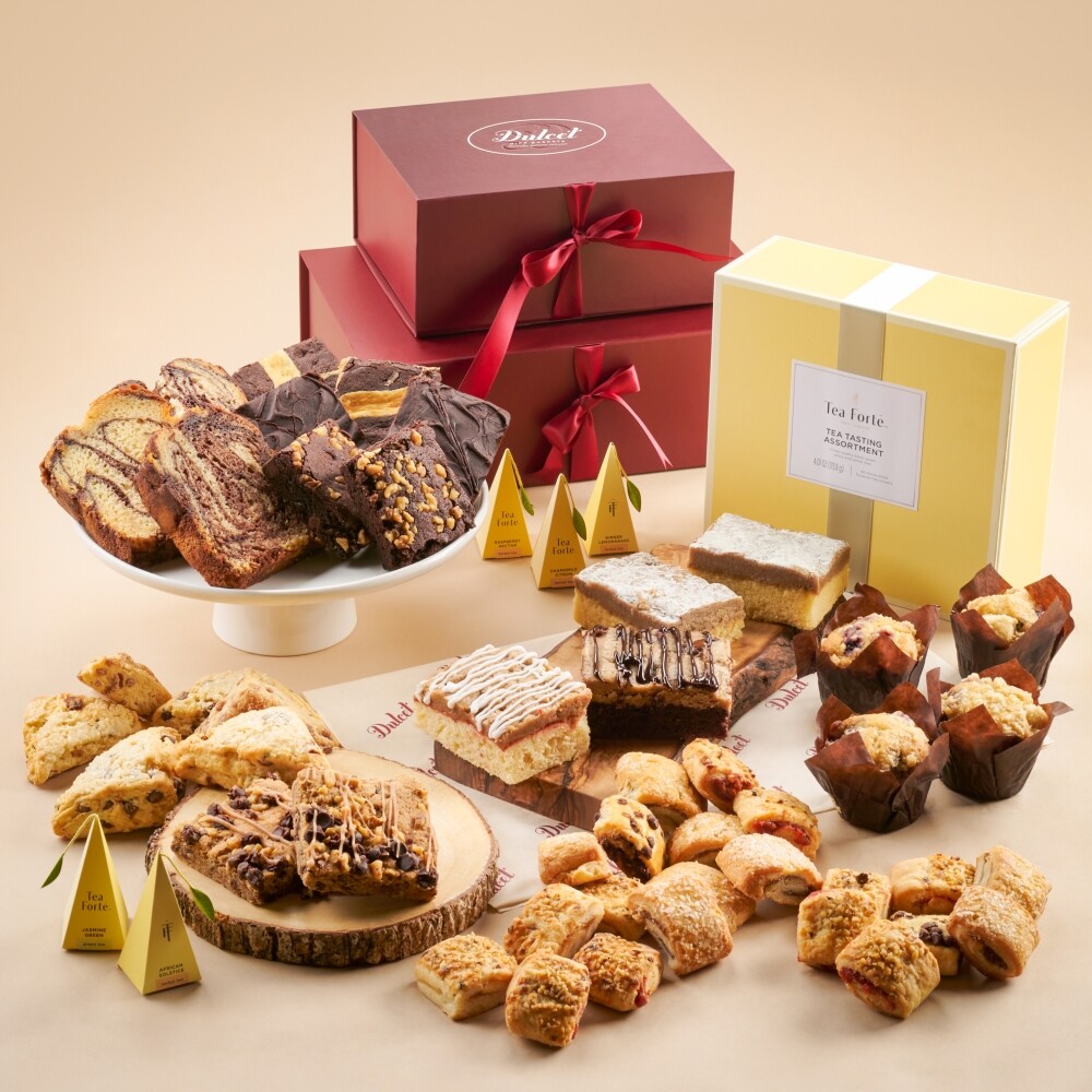 Dulcet's Two Tower Gourmet Gift Box Assortment-Includes Tea,