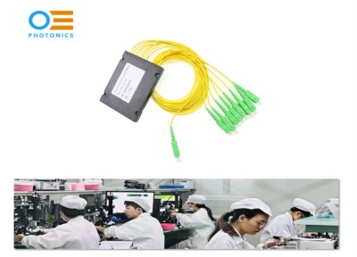 1x8 1250-1650nm Single-Mode SM FTTH Optical Fiber PLC Splitter SC/APC