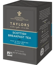 Taylors of Harrogate Scottish Breakfast Full-Bodied Black Tea 50 Tea Bags Feb 26