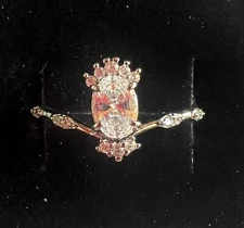 Bomb Party Ring Sz 10 RBP7453 "Pure Bliss" Diamond CZ/Hematite