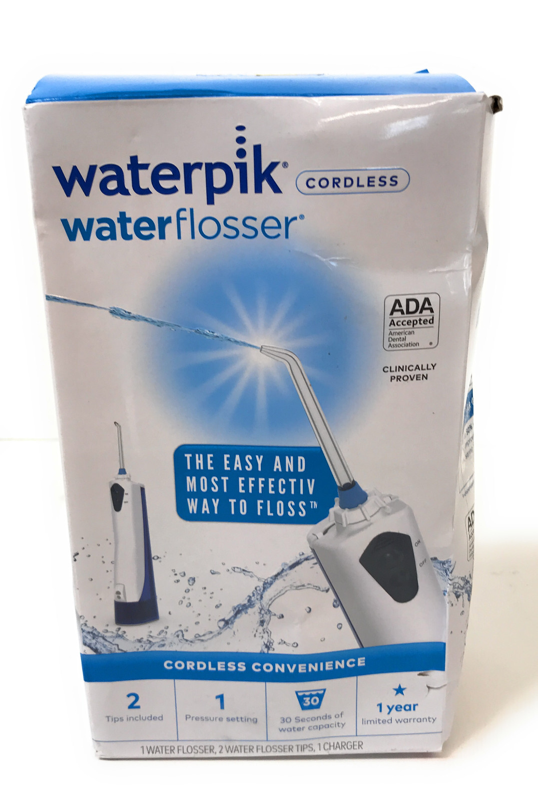 Waterpik Cordless Easy & Effective Water Flosser, WP360W, White eBay