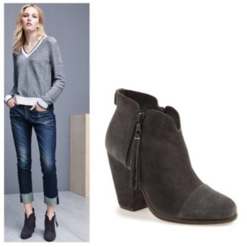 Rag & Bone Margot Boots Fransen Wildleder Stiefeletten Damen Gr. 7,5 USA EUR 37,5 - Bild 2 von 9