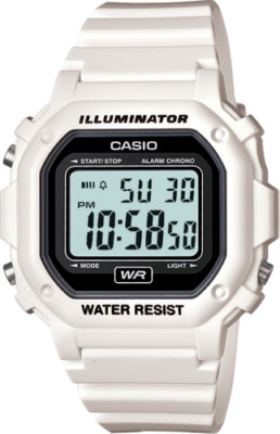Casio Unisex Quartz Alarm Chronograph White Resin 42mm Watch F108WHC-7A