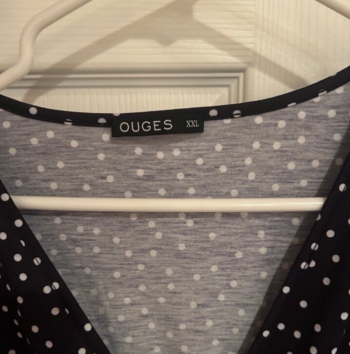 Black And White Polka Dot Dress Ouges Xxl - image 3