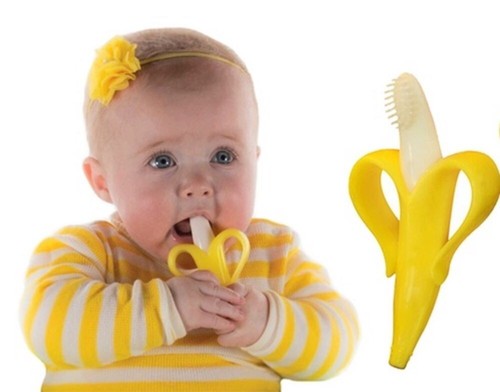 2 Pack Yellow Banana Toothbrush Training Teether Toothbrush for Babyv&Toddler - Picture 5 of 5