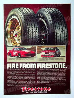 Firestone S-660 Tires Mazda RX7 1983 Daytona Print Magazine Ad Poster ADVERT
