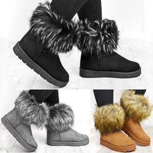 ladies fluffy boots