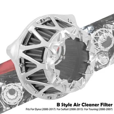 Chrome CNC Air Cleaner Intake Filter For Harley Touring Softail Dyna Road King