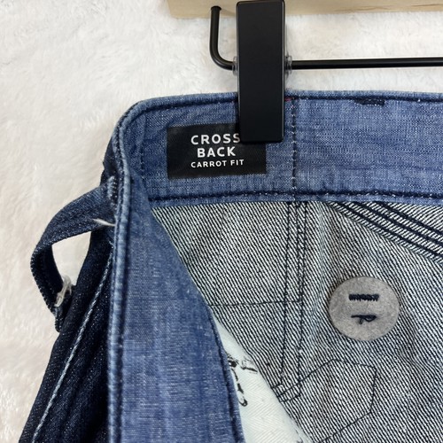 Jeans Denham Hombre Crossback Mijosorev 174 de 320 Hechos en Japón Azul Ajuste Zanahoria - Imagen 8 de 18