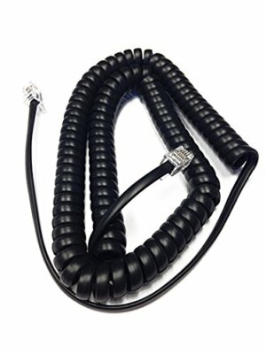 NEW 12 Foot Black Handset Cord Avaya 1400 1600 Series Phone 1408 1416 1608 1616