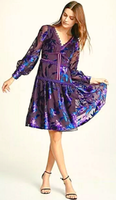 green emerald velvet dress Velvet Asymmetrical Midi Dress main image 1