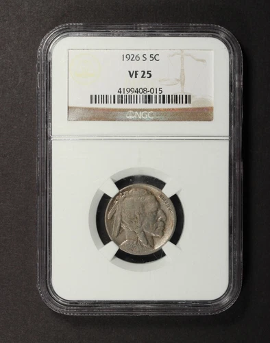 1926-S 5C ... NGC VF25 ... Buffalo Nickel