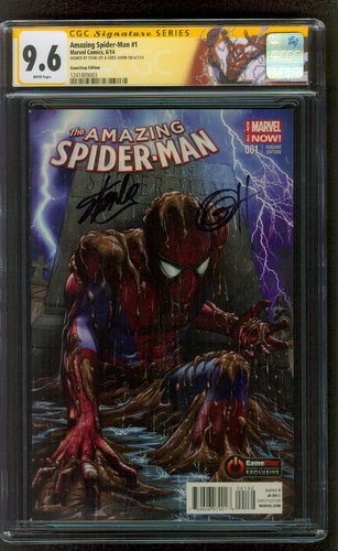 Amazing Spider Man 1 CGC 2XSS 9.6 Stan Lee Horn Gamestop Variant 6/14 - Picture 3 of 5