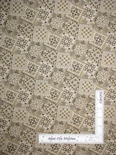 Bandana Western Cowboy Cowgirl Beige Tan Cotton Fabric By The Yard