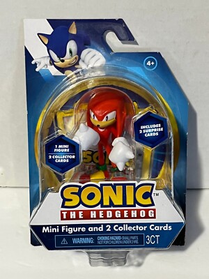 Sonic The Hedgehog KNUCKLES 2.5 inch Mini Figure And 2 Collector Cards Sega New