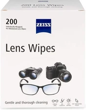 Zeiss Pre-Moistened Lens Cleaning Wipes Individually Wrapped 200 Count