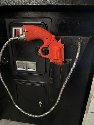 Nintendo Playchoice 10 Arcade Light Gun / Zapper Orange W/ Chain & Holster