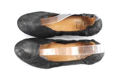 Think Gr.37 Damen Ballerinas Slipper Loafers Leder Schwarz Natur TOP P 241 - Bild 1 von 4