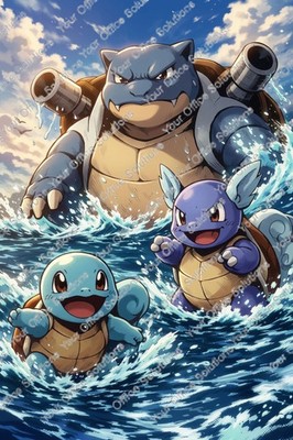 Blastoise Evolutions UV Color or Laser Engraved Zipper 4-9-12 Slot Binder