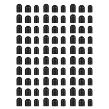 60Pcs Replacement Stylus Pen Tips - Soft Rubber Nibs for Touch 0.2", black