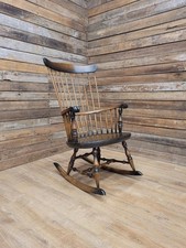 Sack Back Windsor Rocking Chair High Back Smokers Bow Armchair