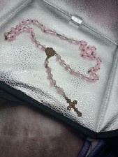 Rosery Made With Pink Glass Beads Handmade
