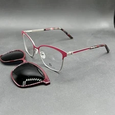 Eternal Glamour 1861 Eyeglasses Frame w/ Sunshield Red/Gold 55-17-140 Display