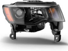 Black Passenger Side Headlights for Jeep Grand Cherokee 2017-2021