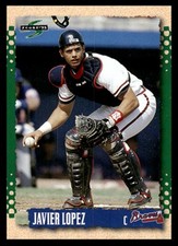 1995 Pinnacle Score Javier Lopez #119 Atlanta Braves MLB Baseball