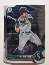 2022 Bowman Chrome Prospect CArd Henry Ford BDC 137 Mariners Nationals