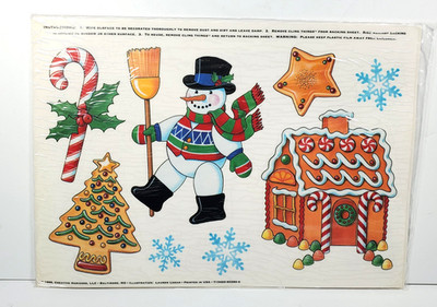 Christmas Window Cling Stickers 1995 Creative Horizons Unopened