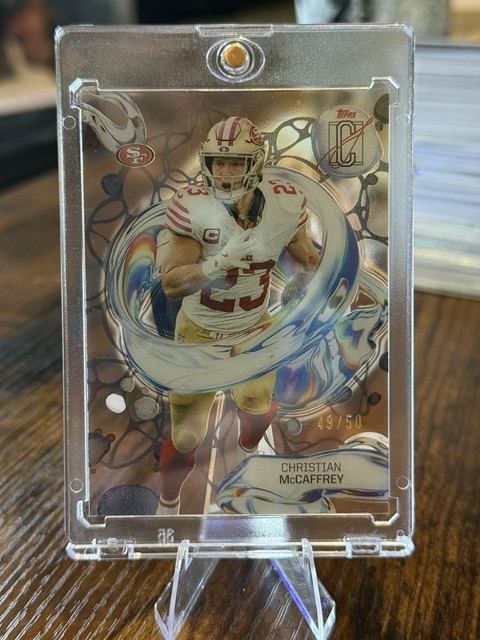 2025 Topps Signature Class - Fluidity Christian McCaffrey 49/50 Orange SP