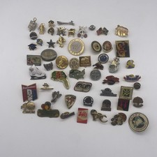 55 Vintage To Modern Lapel Hat Pins Mixed Lot Advertising Enamel Travel And More
