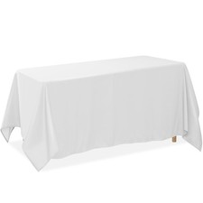 20 Pack 90" x 156" Rectangular Wedding Banquet Polyester Tablecloths - White