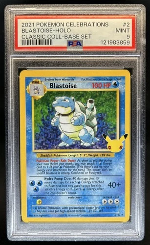 2021 Pokemon SWSH Celebrations Blastoise Classic Collection #2/102 PSA 9