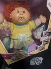 Vintage 1990 Cabbage Patch Birthday Kids Doll Redhead Girl Box Papers Hat Kazoo