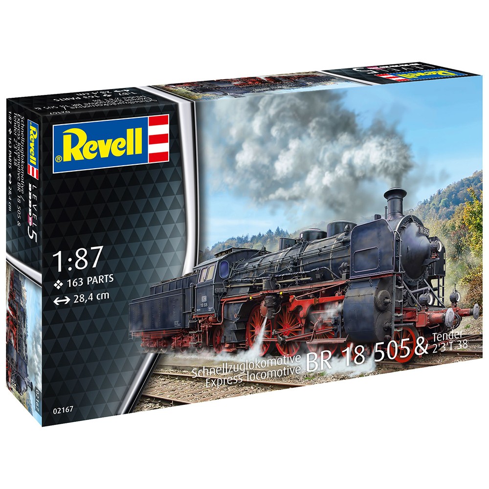 Revell Model Kit Express Locomotive BR 18 505 & Tender 1:87