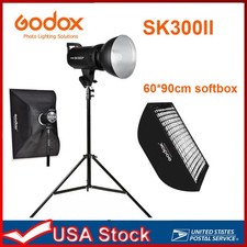 Godox SK300II 300W Studio Flash Strobe Light Lamp,60 90cm softbox,2m light stand
