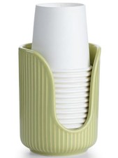 ABRUTY Bathroom Cup Dispenser, 3oz-4oz Ceramic Paper Cup Holder, Small Counte...