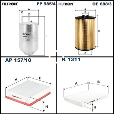 Filtron SET-31458305 Filterset, Inspektionspaket für VW CRAFTER Kasten CRAFTER