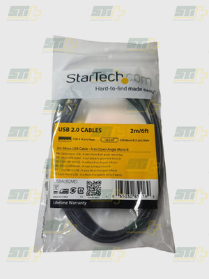 USBAUB2MD StarTech 2m Micro USB Cable to Down Angle Micro