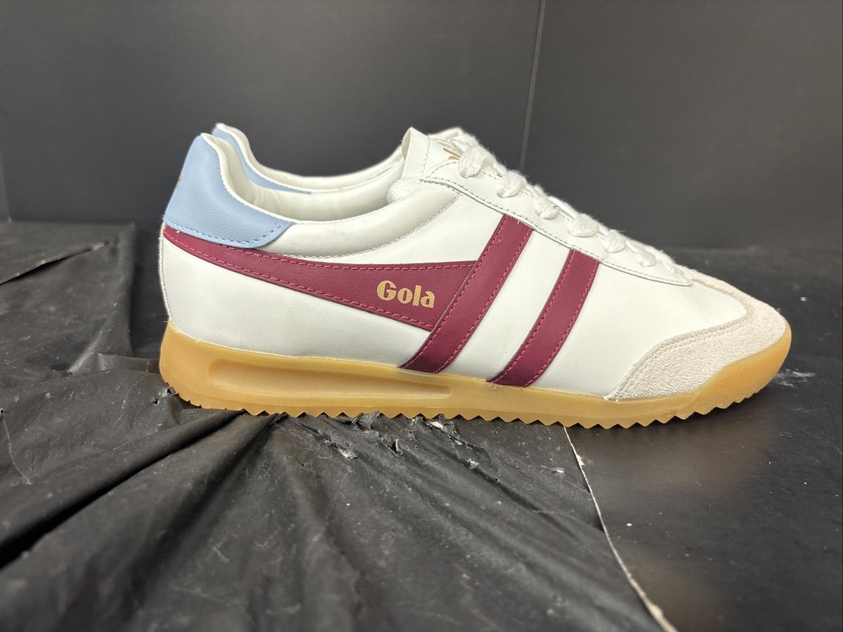 Gola men’s Varsity White Sneakers with Red and Blue Accents Buy Gola mens Varsity off white/blue/red trainers online at  main image 4