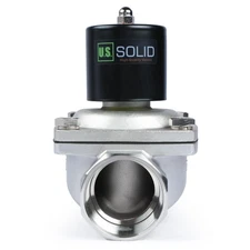 U.S. Solid 2" Solenoid Valve - 12V DC Stainless Steel Electric Solenoid Valve...