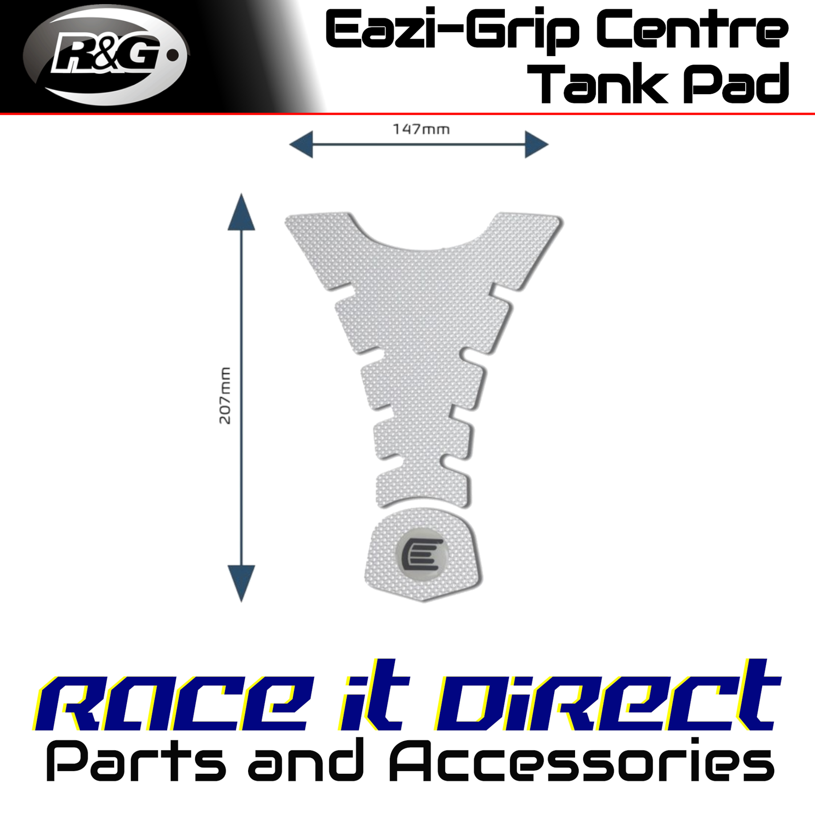 Eazi-Grip Centre Tank Pads for Honda CBF125 2009-2018 Pro H Clear Eazi-Grip